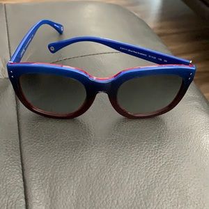 Coach oversized blue sunglasses